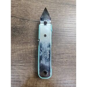 Vintage Teal Bottle Opener Can Opener Corkscrew Vaughan's Tap Boy Chicago IL